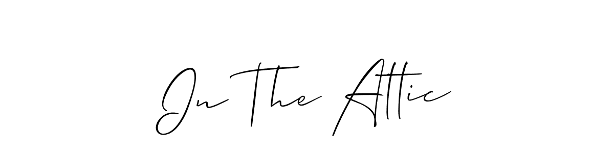 Also You can easily find your signature by using the search form. We will create In The Attic name handwritten signature images for you free of cost using Allison_Script sign style. In The Attic signature style 2 images and pictures png