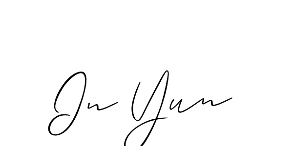 How to make In Yun signature? Allison_Script is a professional autograph style. Create handwritten signature for In Yun name. In Yun signature style 2 images and pictures png