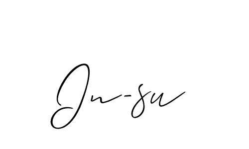 Use a signature maker to create a handwritten signature online. With this signature software, you can design (Allison_Script) your own signature for name In-su. In-su signature style 2 images and pictures png