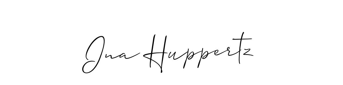 Similarly Allison_Script is the best handwritten signature design. Signature creator online .You can use it as an online autograph creator for name Ina Huppertz. Ina Huppertz signature style 2 images and pictures png