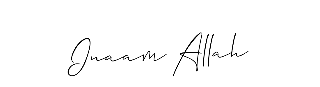 if you are searching for the best signature style for your name Inaam Allah. so please give up your signature search. here we have designed multiple signature styles  using Allison_Script. Inaam Allah signature style 2 images and pictures png