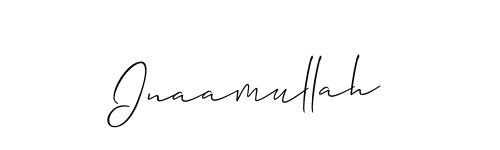Allison_Script is a professional signature style that is perfect for those who want to add a touch of class to their signature. It is also a great choice for those who want to make their signature more unique. Get Inaamullah name to fancy signature for free. Inaamullah signature style 2 images and pictures png
