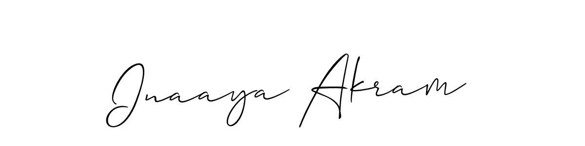 Make a beautiful signature design for name Inaaya Akram. Use this online signature maker to create a handwritten signature for free. Inaaya Akram signature style 2 images and pictures png