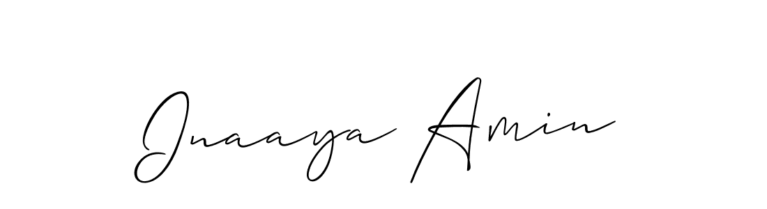 You can use this online signature creator to create a handwritten signature for the name Inaaya Amin. This is the best online autograph maker. Inaaya Amin signature style 2 images and pictures png