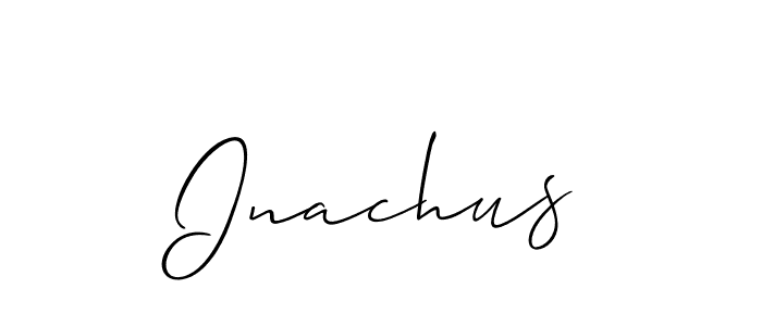 Make a short Inachus signature style. Manage your documents anywhere anytime using Allison_Script. Create and add eSignatures, submit forms, share and send files easily. Inachus signature style 2 images and pictures png