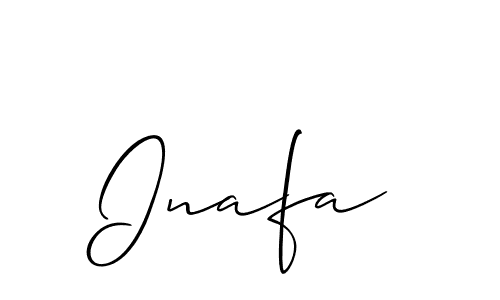 if you are searching for the best signature style for your name Inafa. so please give up your signature search. here we have designed multiple signature styles  using Allison_Script. Inafa signature style 2 images and pictures png