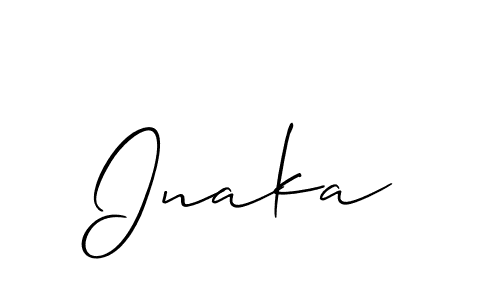 if you are searching for the best signature style for your name Inaka. so please give up your signature search. here we have designed multiple signature styles  using Allison_Script. Inaka signature style 2 images and pictures png