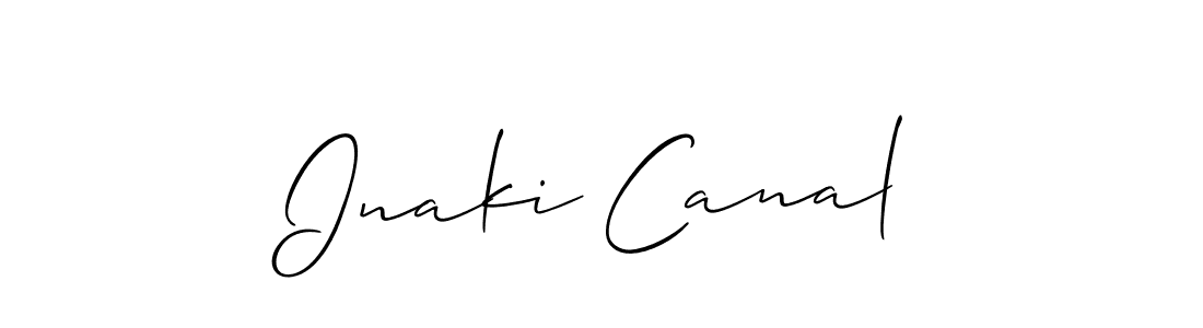 Also You can easily find your signature by using the search form. We will create Inaki Canal name handwritten signature images for you free of cost using Allison_Script sign style. Inaki Canal signature style 2 images and pictures png