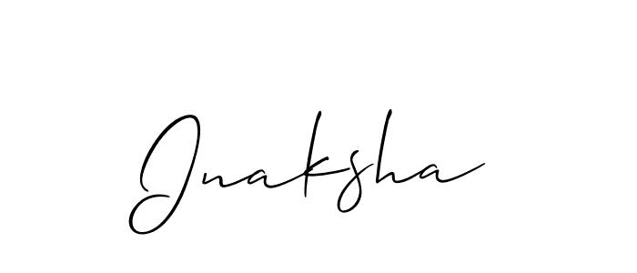 Similarly Allison_Script is the best handwritten signature design. Signature creator online .You can use it as an online autograph creator for name Inaksha. Inaksha signature style 2 images and pictures png