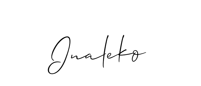 Create a beautiful signature design for name Inaleko. With this signature (Allison_Script) fonts, you can make a handwritten signature for free. Inaleko signature style 2 images and pictures png