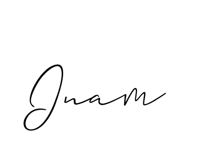 Inam stylish signature style. Best Handwritten Sign (Allison_Script) for my name. Handwritten Signature Collection Ideas for my name Inam. Inam signature style 2 images and pictures png