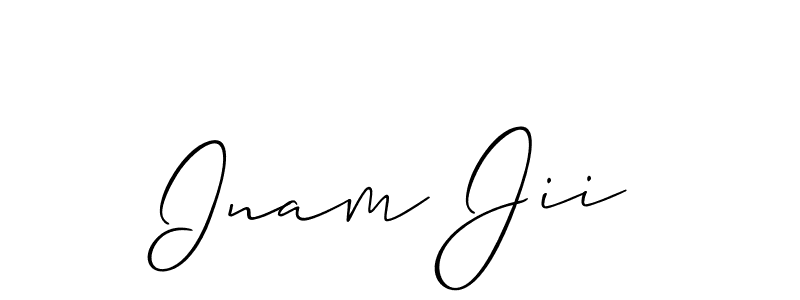 How to make Inam Jii signature? Allison_Script is a professional autograph style. Create handwritten signature for Inam Jii name. Inam Jii signature style 2 images and pictures png