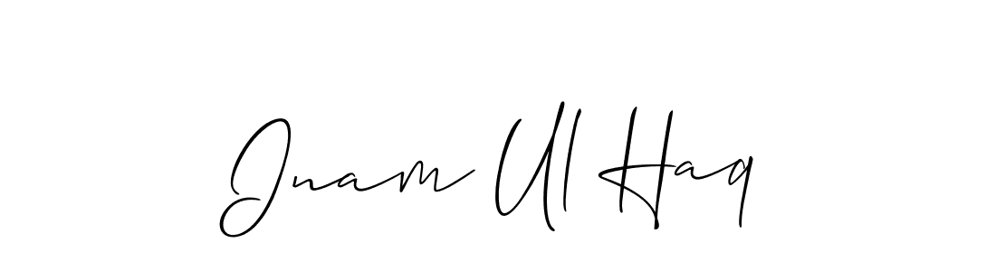 Inam Ul Haq stylish signature style. Best Handwritten Sign (Allison_Script) for my name. Handwritten Signature Collection Ideas for my name Inam Ul Haq. Inam Ul Haq signature style 2 images and pictures png