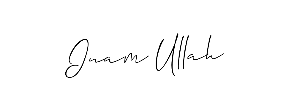 How to Draw Inam Ullah signature style? Allison_Script is a latest design signature styles for name Inam Ullah. Inam Ullah signature style 2 images and pictures png