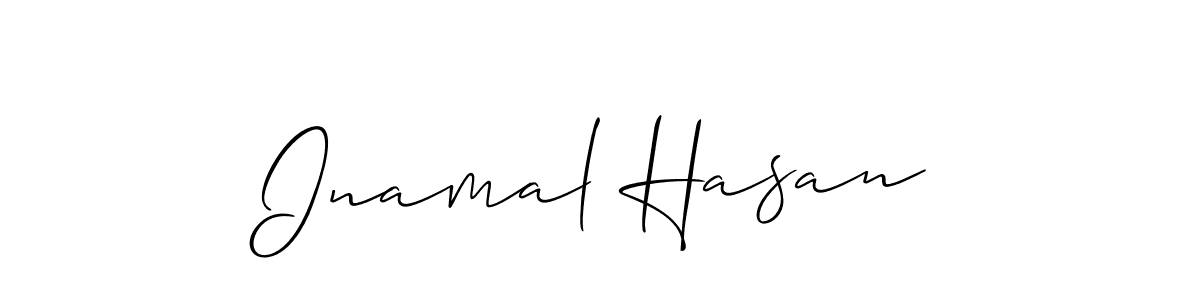 It looks lik you need a new signature style for name Inamal Hasan. Design unique handwritten (Allison_Script) signature with our free signature maker in just a few clicks. Inamal Hasan signature style 2 images and pictures png