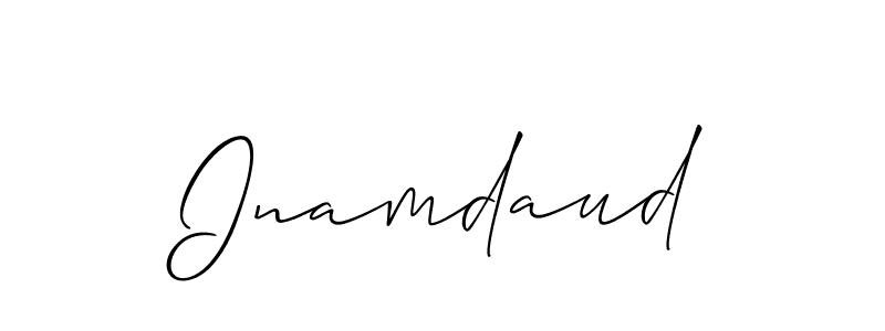 Similarly Allison_Script is the best handwritten signature design. Signature creator online .You can use it as an online autograph creator for name Inamdaud. Inamdaud signature style 2 images and pictures png