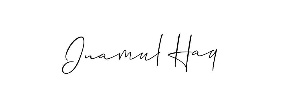 Create a beautiful signature design for name Inamul Haq. With this signature (Allison_Script) fonts, you can make a handwritten signature for free. Inamul Haq signature style 2 images and pictures png