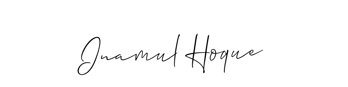 if you are searching for the best signature style for your name Inamul Hoque. so please give up your signature search. here we have designed multiple signature styles  using Allison_Script. Inamul Hoque signature style 2 images and pictures png