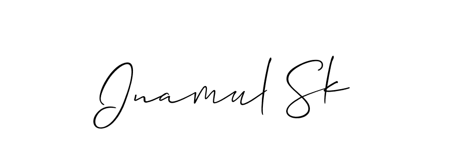 Design your own signature with our free online signature maker. With this signature software, you can create a handwritten (Allison_Script) signature for name Inamul Sk. Inamul Sk signature style 2 images and pictures png