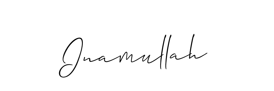 Inamullah stylish signature style. Best Handwritten Sign (Allison_Script) for my name. Handwritten Signature Collection Ideas for my name Inamullah. Inamullah signature style 2 images and pictures png
