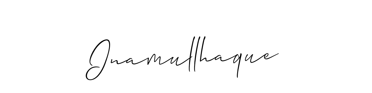 How to make Inamullhaque signature? Allison_Script is a professional autograph style. Create handwritten signature for Inamullhaque name. Inamullhaque signature style 2 images and pictures png