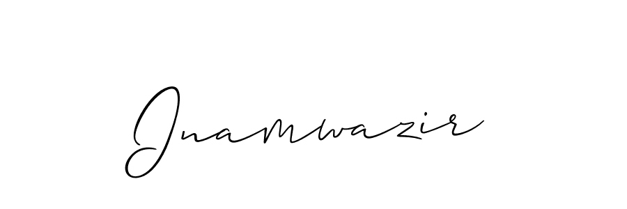 Create a beautiful signature design for name Inamwazir. With this signature (Allison_Script) fonts, you can make a handwritten signature for free. Inamwazir signature style 2 images and pictures png