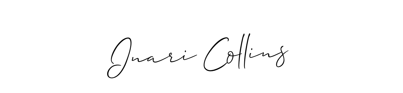 Create a beautiful signature design for name Inari Collins. With this signature (Allison_Script) fonts, you can make a handwritten signature for free. Inari Collins signature style 2 images and pictures png