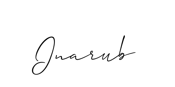 Inarub stylish signature style. Best Handwritten Sign (Allison_Script) for my name. Handwritten Signature Collection Ideas for my name Inarub. Inarub signature style 2 images and pictures png