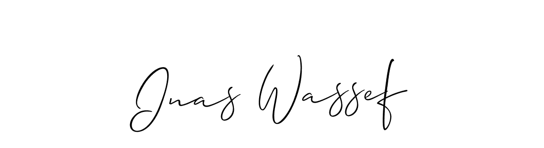 It looks lik you need a new signature style for name Inas Wassef. Design unique handwritten (Allison_Script) signature with our free signature maker in just a few clicks. Inas Wassef signature style 2 images and pictures png