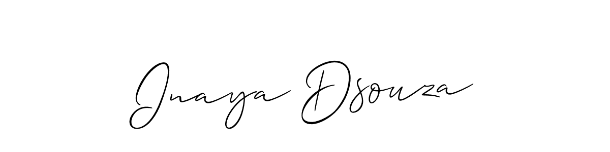 if you are searching for the best signature style for your name Inaya Dsouza. so please give up your signature search. here we have designed multiple signature styles  using Allison_Script. Inaya Dsouza signature style 2 images and pictures png