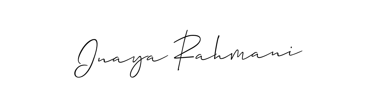 Best and Professional Signature Style for Inaya Rahmani. Allison_Script Best Signature Style Collection. Inaya Rahmani signature style 2 images and pictures png