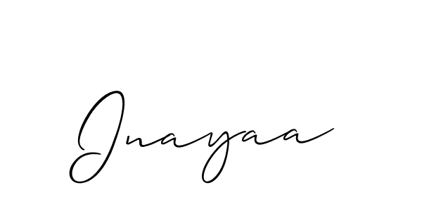 Also we have Inayaa name is the best signature style. Create professional handwritten signature collection using Allison_Script autograph style. Inayaa signature style 2 images and pictures png