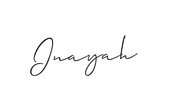 Also we have Inayah name is the best signature style. Create professional handwritten signature collection using Allison_Script autograph style. Inayah signature style 2 images and pictures png
