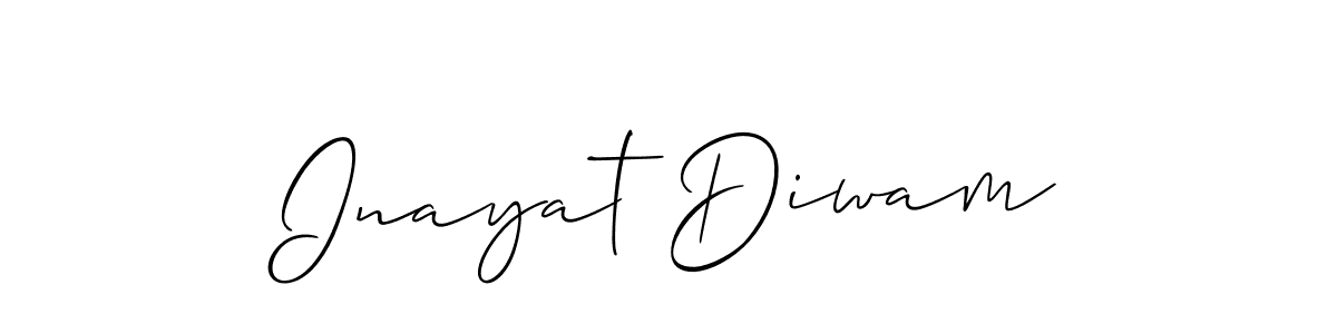 Design your own signature with our free online signature maker. With this signature software, you can create a handwritten (Allison_Script) signature for name Inayat Diwam. Inayat Diwam signature style 2 images and pictures png
