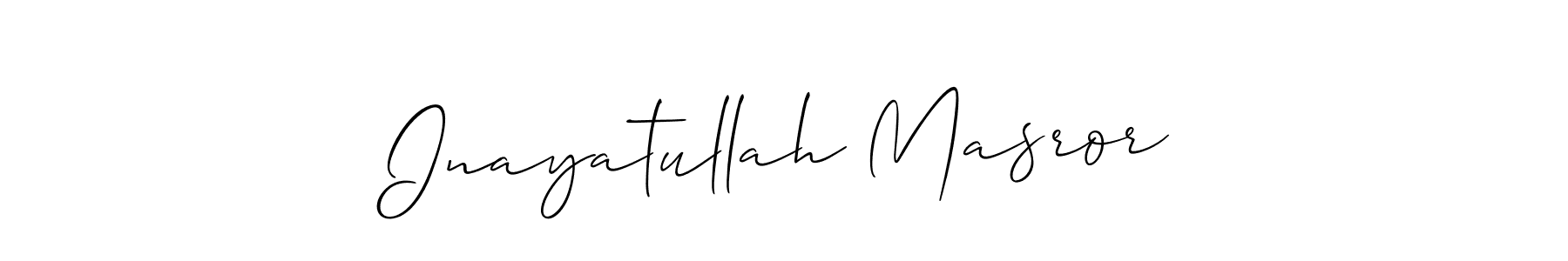 Also You can easily find your signature by using the search form. We will create Inayatullah Masror name handwritten signature images for you free of cost using Allison_Script sign style. Inayatullah Masror signature style 2 images and pictures png