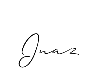 Also You can easily find your signature by using the search form. We will create Inaz name handwritten signature images for you free of cost using Allison_Script sign style. Inaz signature style 2 images and pictures png