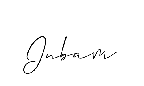 How to make Inbam name signature. Use Allison_Script style for creating short signs online. This is the latest handwritten sign. Inbam signature style 2 images and pictures png