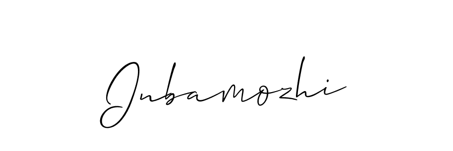 The best way (Allison_Script) to make a short signature is to pick only two or three words in your name. The name Inbamozhi include a total of six letters. For converting this name. Inbamozhi signature style 2 images and pictures png