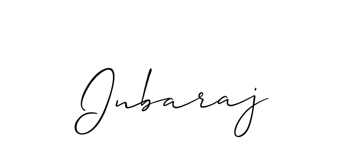 Design your own signature with our free online signature maker. With this signature software, you can create a handwritten (Allison_Script) signature for name Inbaraj. Inbaraj signature style 2 images and pictures png