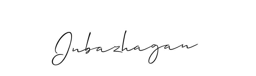 You should practise on your own different ways (Allison_Script) to write your name (Inbazhagan) in signature. don't let someone else do it for you. Inbazhagan signature style 2 images and pictures png