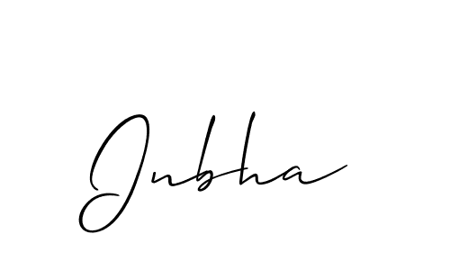 It looks lik you need a new signature style for name Inbha. Design unique handwritten (Allison_Script) signature with our free signature maker in just a few clicks. Inbha signature style 2 images and pictures png