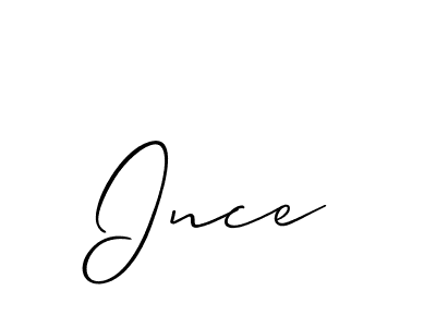 Best and Professional Signature Style for Ince. Allison_Script Best Signature Style Collection. Ince signature style 2 images and pictures png