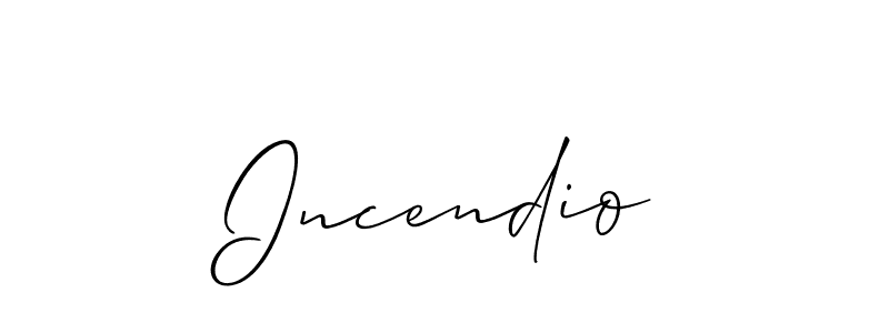 It looks lik you need a new signature style for name Incendio. Design unique handwritten (Allison_Script) signature with our free signature maker in just a few clicks. Incendio signature style 2 images and pictures png