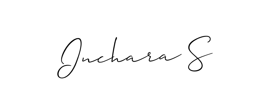 How to make Inchara S signature? Allison_Script is a professional autograph style. Create handwritten signature for Inchara S name. Inchara S signature style 2 images and pictures png