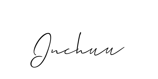 The best way (Allison_Script) to make a short signature is to pick only two or three words in your name. The name Inchuu include a total of six letters. For converting this name. Inchuu signature style 2 images and pictures png