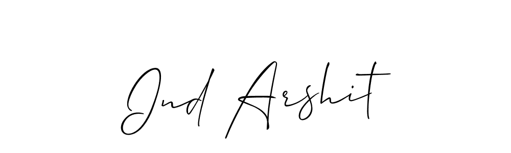 Ind Arshit stylish signature style. Best Handwritten Sign (Allison_Script) for my name. Handwritten Signature Collection Ideas for my name Ind Arshit. Ind Arshit signature style 2 images and pictures png