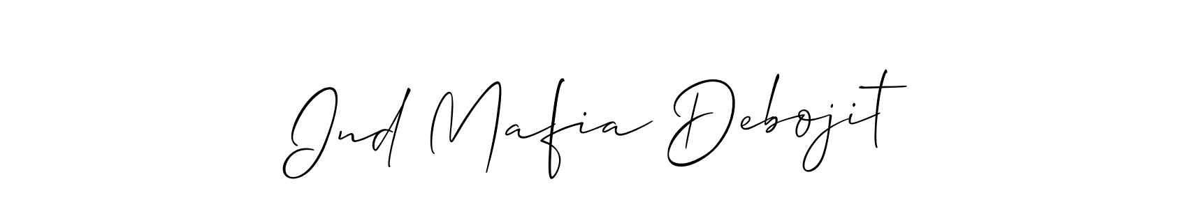 The best way (Allison_Script) to make a short signature is to pick only two or three words in your name. The name Ind Mafia Debojit include a total of six letters. For converting this name. Ind Mafia Debojit signature style 2 images and pictures png