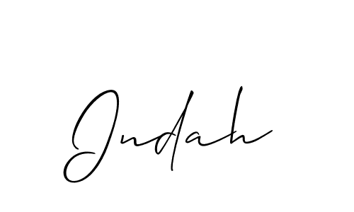 How to Draw Indah signature style? Allison_Script is a latest design signature styles for name Indah. Indah signature style 2 images and pictures png