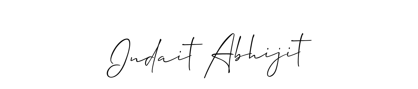 Indait Abhijit stylish signature style. Best Handwritten Sign (Allison_Script) for my name. Handwritten Signature Collection Ideas for my name Indait Abhijit. Indait Abhijit signature style 2 images and pictures png
