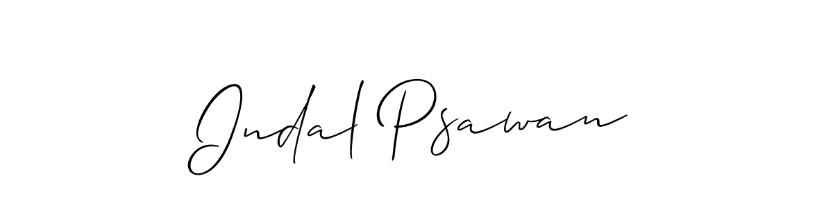 You should practise on your own different ways (Allison_Script) to write your name (Indal Psawan) in signature. don't let someone else do it for you. Indal Psawan signature style 2 images and pictures png